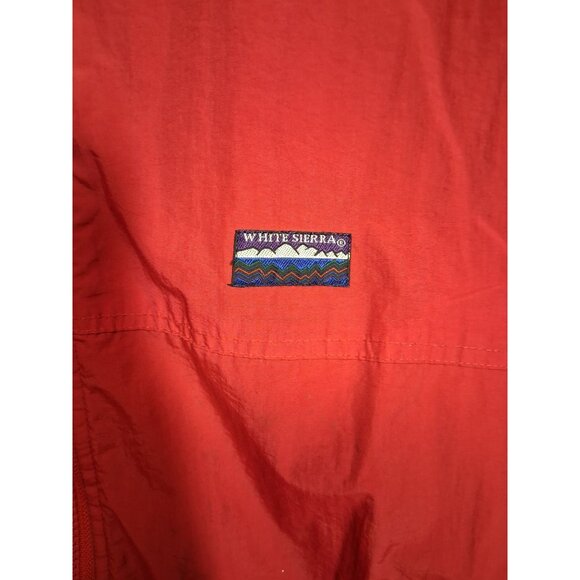 VTG White Sierra Windbreaker Fleece Lined Outdoor Casual Y2K Red Mens Size Large - Picture 4 of 7